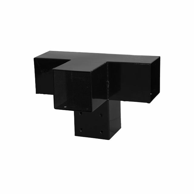 Cubic Förlängningsbeslag - till 9×9 cm stolper - Svart