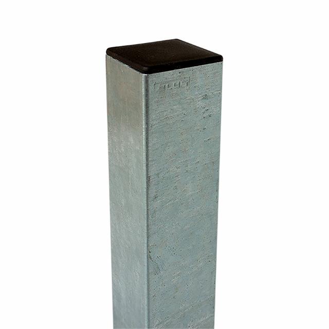 Stahlpfosten feuerverz. 8x8x186 cm - für Einbetonieren - Inkl. Abdecknung