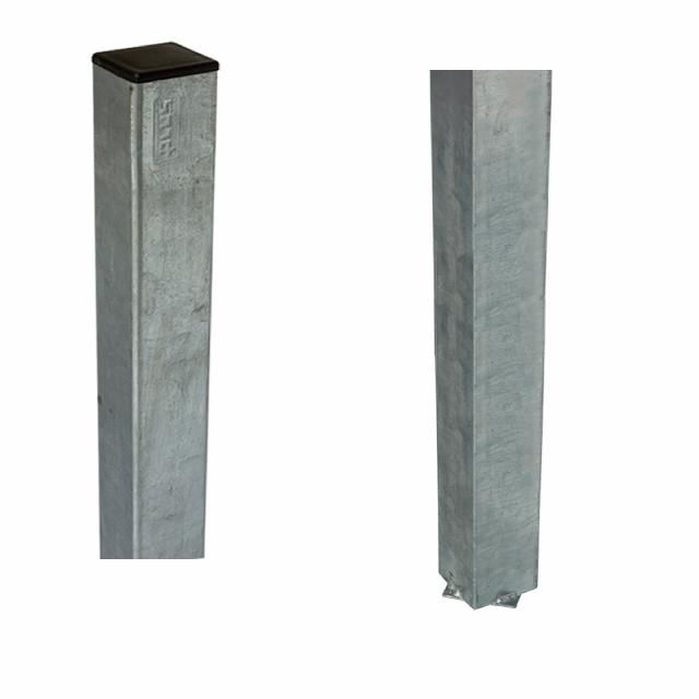 Stahlpfosten feuerverz. 4,5x4,5x186 cm - für Einbetonieren - Inkl. Abdecknung